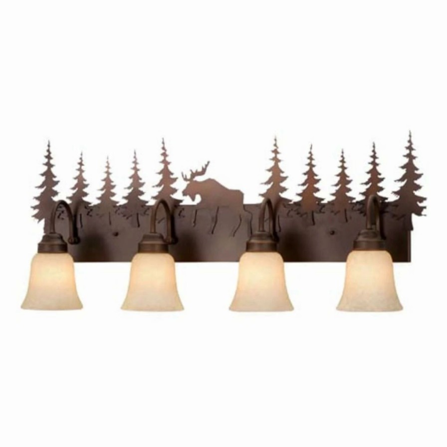 * | Best Sale Rustic / Southwestern Vaxcel Yellowstone Bathroom Wall Light 33W In. Burnished Bronze