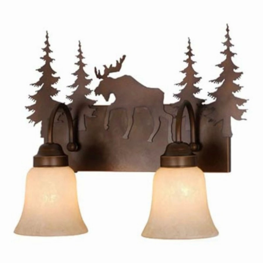 * | Wholesale Rustic / Southwestern Vaxcel Yellowstone Bathroom Wall Light 16.5W In. Burnished Bronze