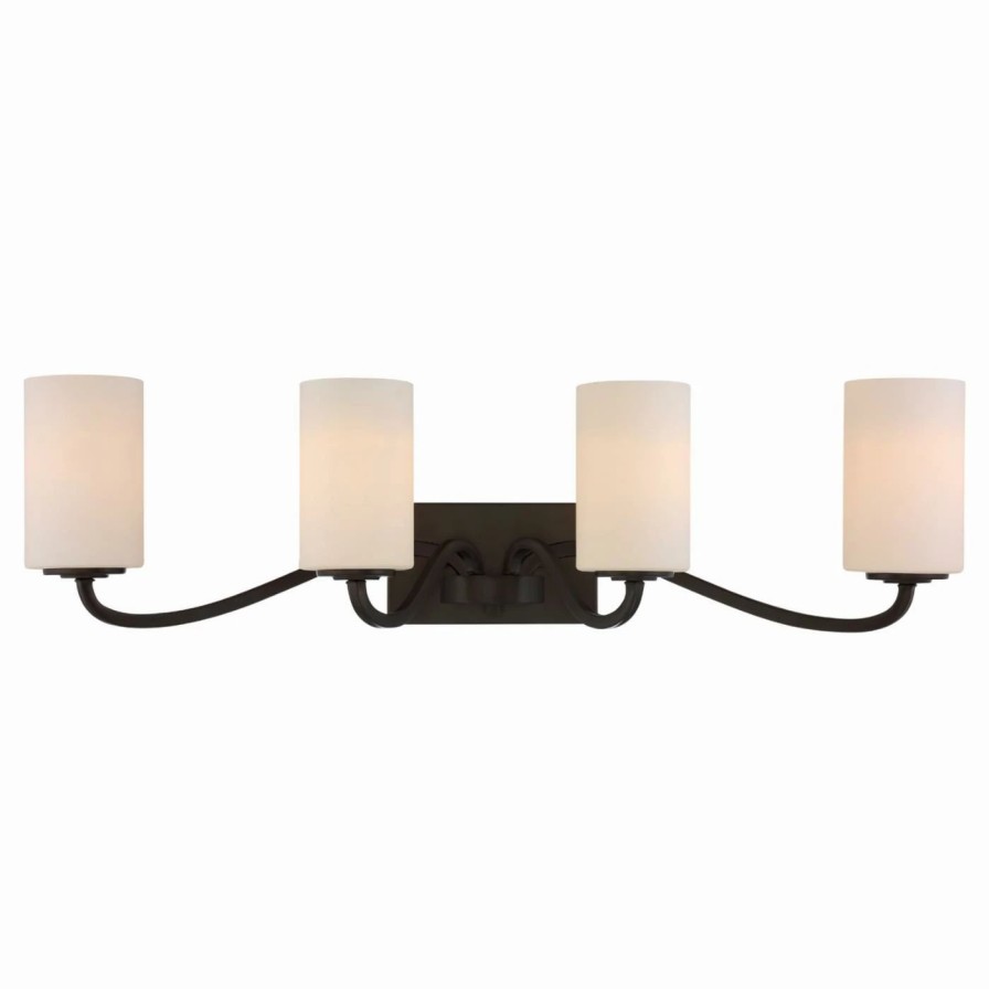 * | Cheap Transitional Nuvo 60/5 Willow 4 Light Bathroom Vanity Light