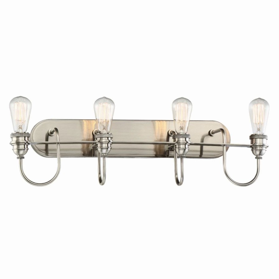 * | New Industrial Minka Lavery Uptown Edison 3454-84B Bathroom Vanity Light