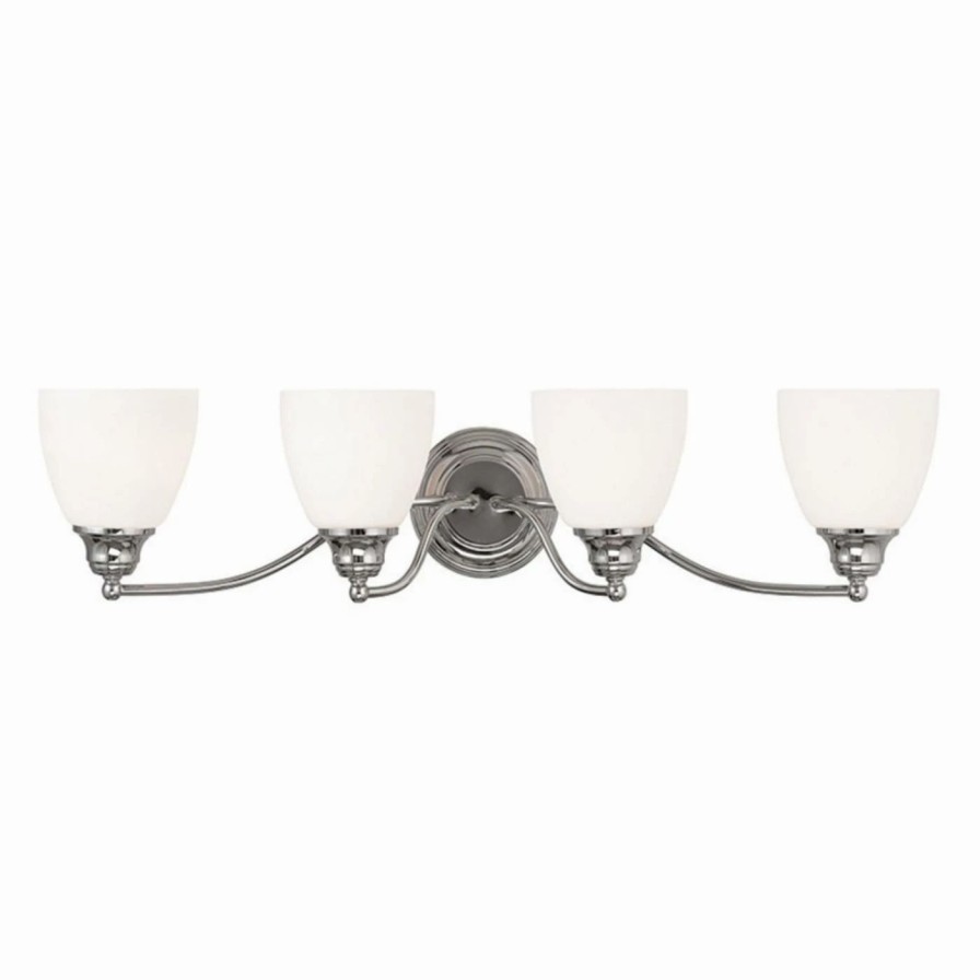 * | New Traditional Livex Lighting Somerville 13674 4 Light Bathroom Vanity Light