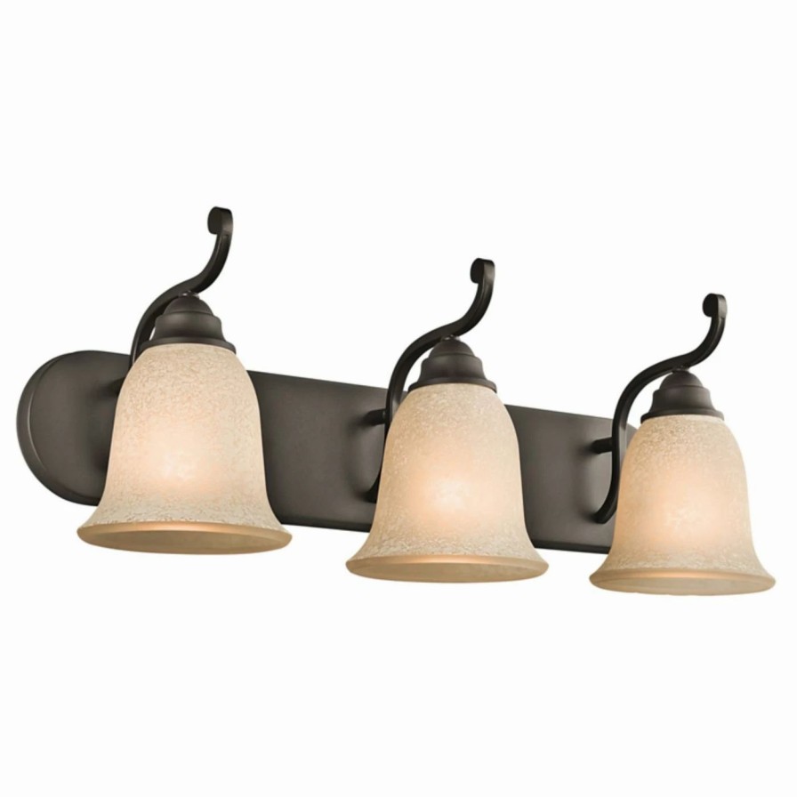 * | Cheapest Transitional Kichler Camerena 45423 3 Light Bathroom Vanity Light