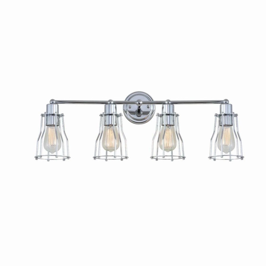 * | Promo Industrial Jonathan Y Jyl Evelyn 4 Light Vanity Light