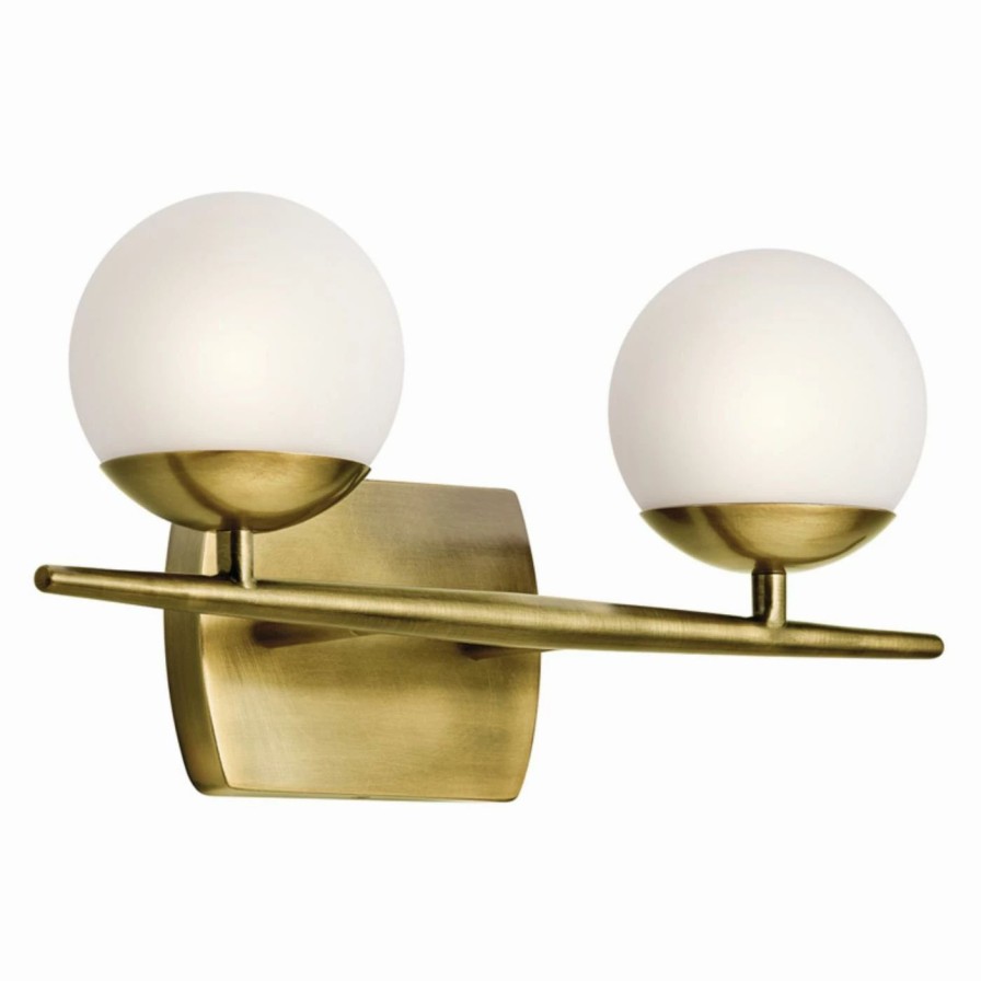 * | Cheapest Modern / Contemporary Kichler Jasper 45581 2 Light Bathroom Vanity Light