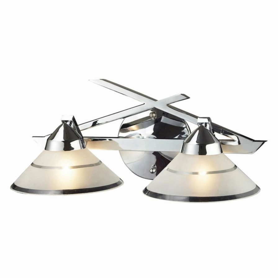 * | Cheapest Bathroom Vanity Lights Elk Lighting Refraction 1471-2 2 Light Bathroom Vanity Light