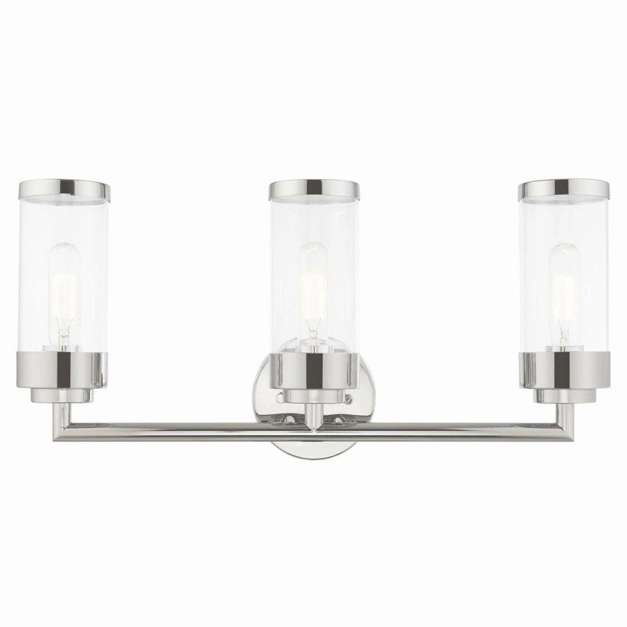 * | New Transitional Livex Lighting Hillcrest 3 Light Bathroom Vanity Light