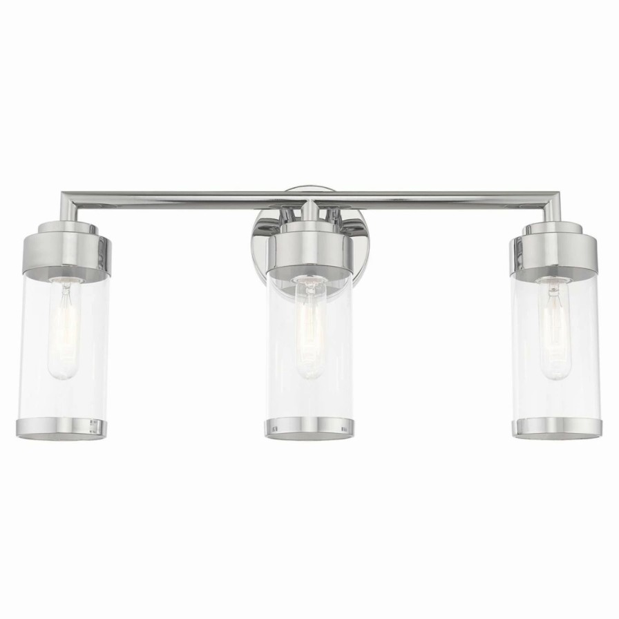 * | New Transitional Livex Lighting Hillcrest 3 Light Bathroom Vanity Light