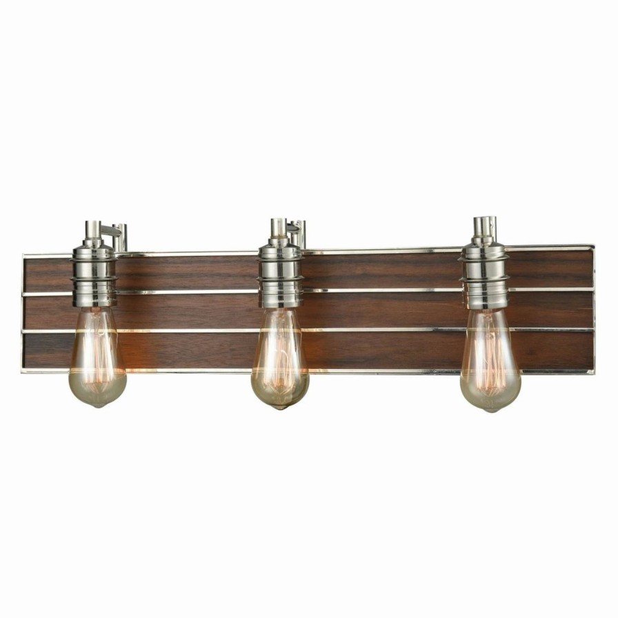 * | Outlet Industrial Elk Lighting 164 Brookweiler 3 Light Bathroom Vanity Light