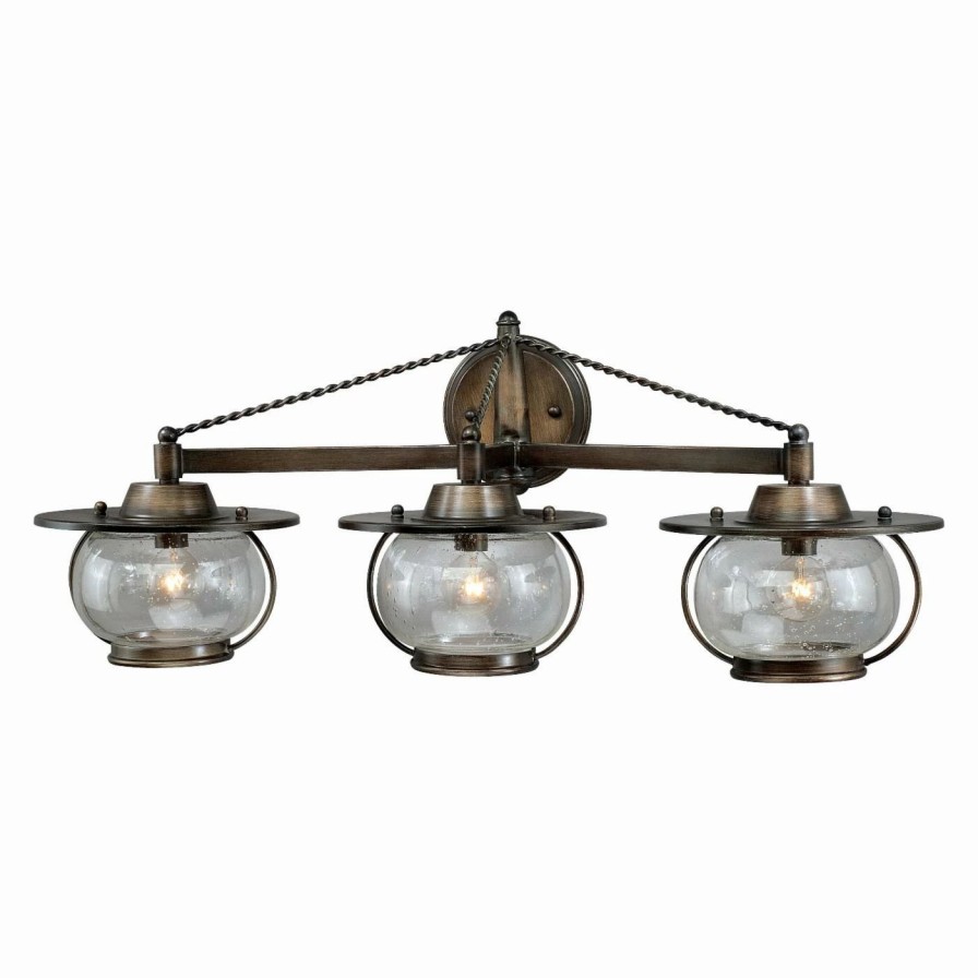 * | Discount Coastal Vaxcel Jamestown 3-Light Vanity 27.25W In. Parisian Bronze