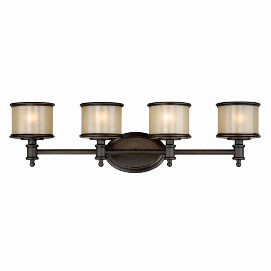 * | Coupon Transitional Vaxcel Carlisle 4 Light Bathroom Vanity Light