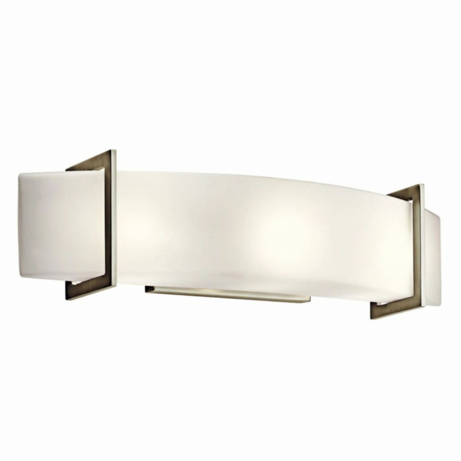 * | Deals Rustic / Southwestern Kichler Crescent View 45220Ni Vanity 24 In. Brushed Nickel