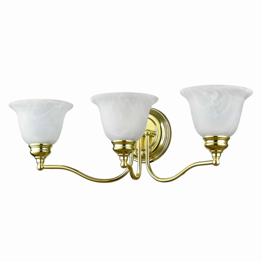 * | Best Reviews Of Livex Lighting Traditional Livex Essex 1353-02 3-Light Bath Light In Polished Brass