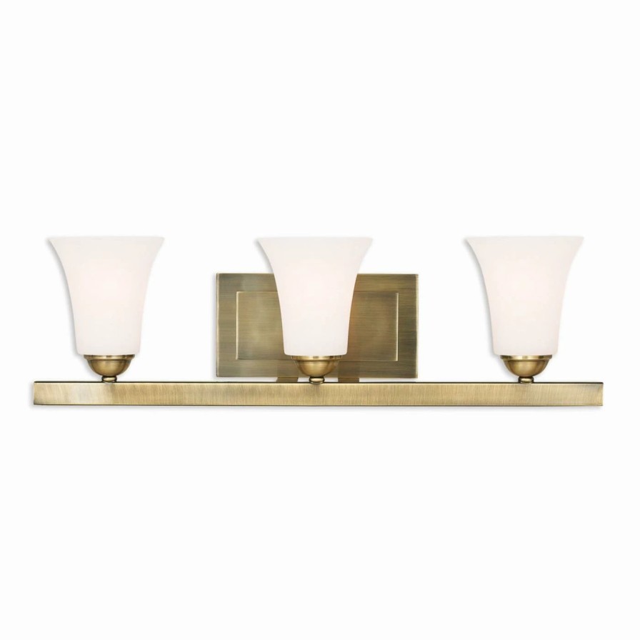 * | New Transitional Livex Lighting 6493 Ridgedale 3 Light Bathroom Vanity Light