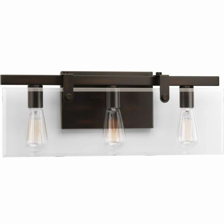 * | New Modern / Contemporary Progress Lighting Glayse 3 Light Bathroom Vanity Light