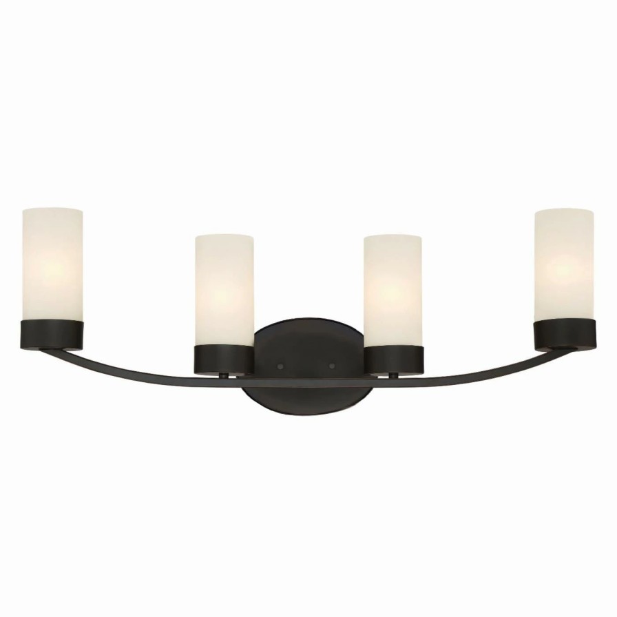 * | Cheap Transitional Nuvo Denver 4 Light Bathroom Vanity Light