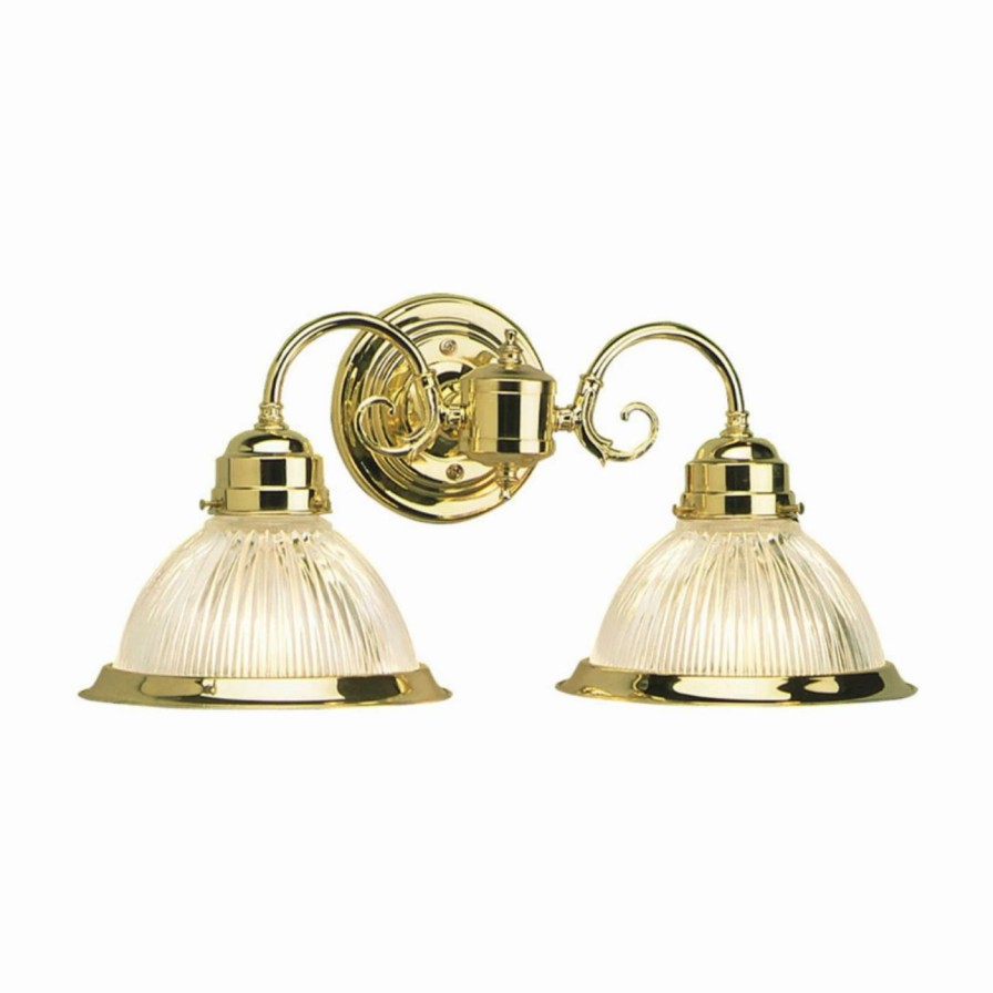 * | Best Sale Traditional Design House Millbridge 2 Light Ribbed Glass Bathroom Vanity Light