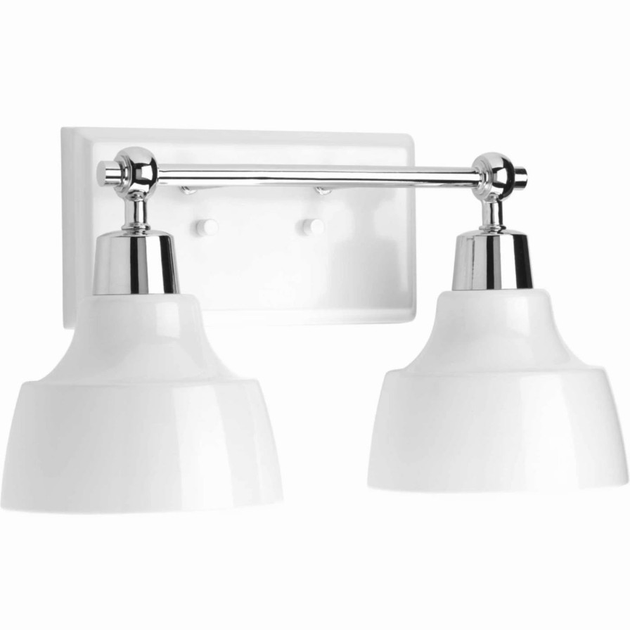 * | Outlet Transitional Progress Lighting Bramlett 2 Light Bathroom Vanity Light