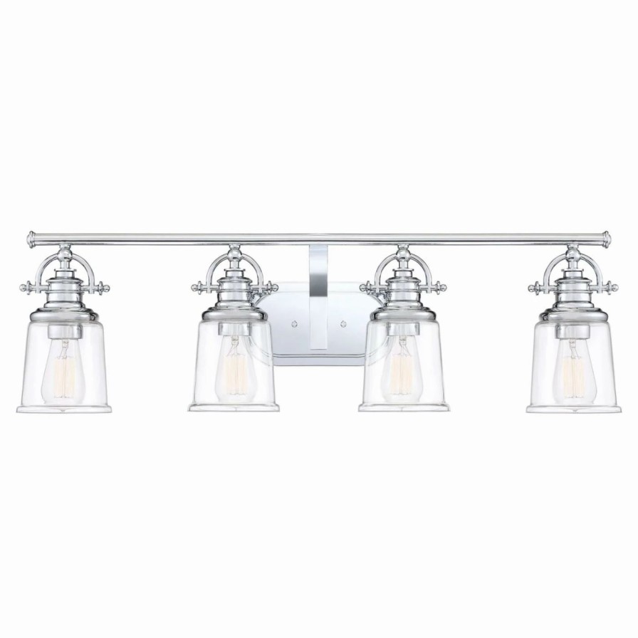 * | Discount Transitional Quoizel Grant 4 Light Bathroom Vanity Light