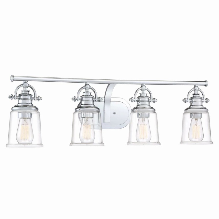 * | Discount Transitional Quoizel Grant 4 Light Bathroom Vanity Light