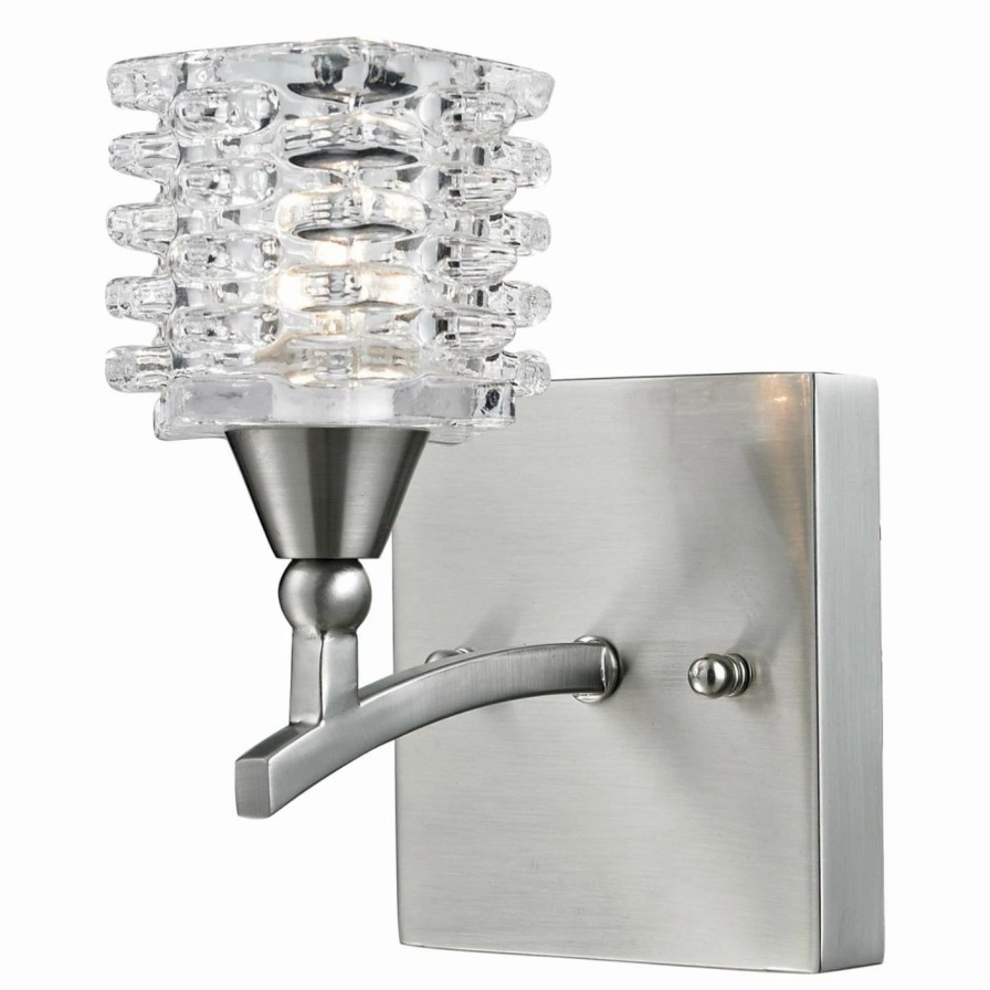 * | New Transitional Elk Lighting Matrix 17130/1 Bathbar Satin Nickel 4W In.