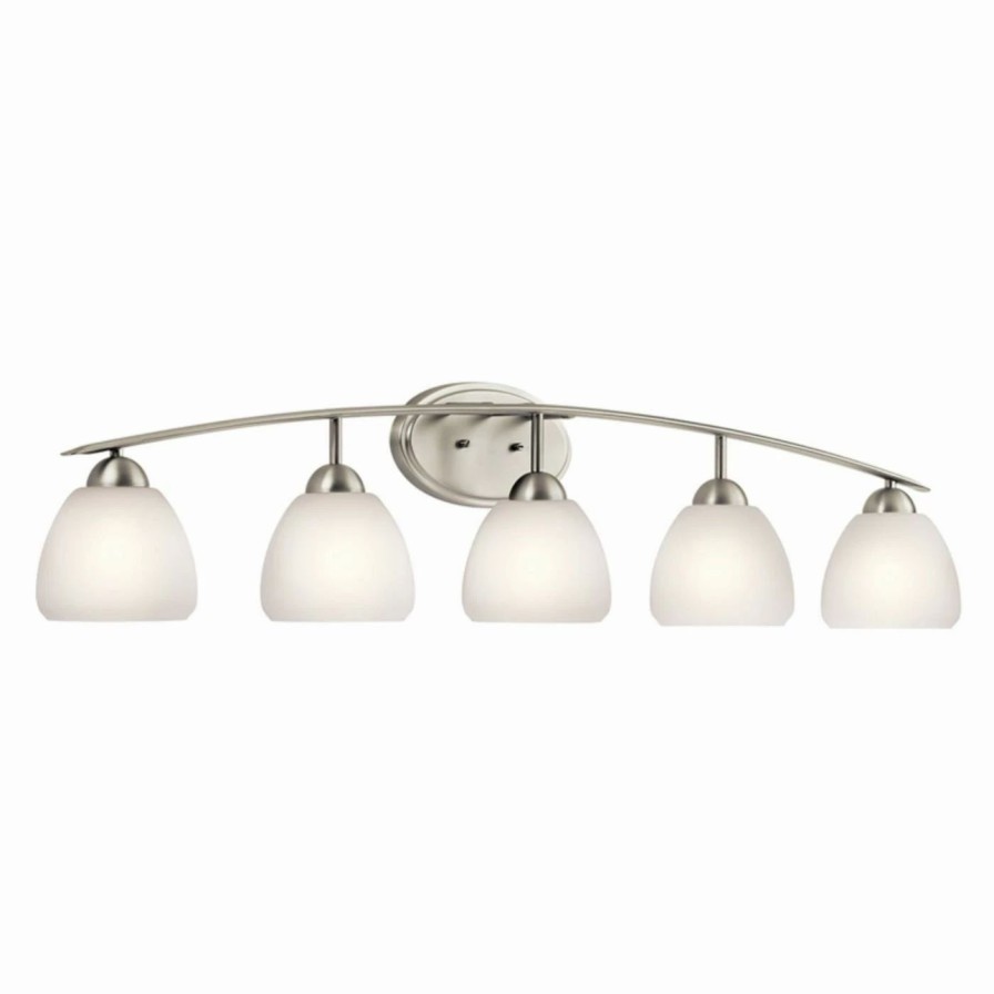 * | Best Reviews Of Transitional Kichler Calleigh 45190Ni 5 Light Bathroom Vanity Light