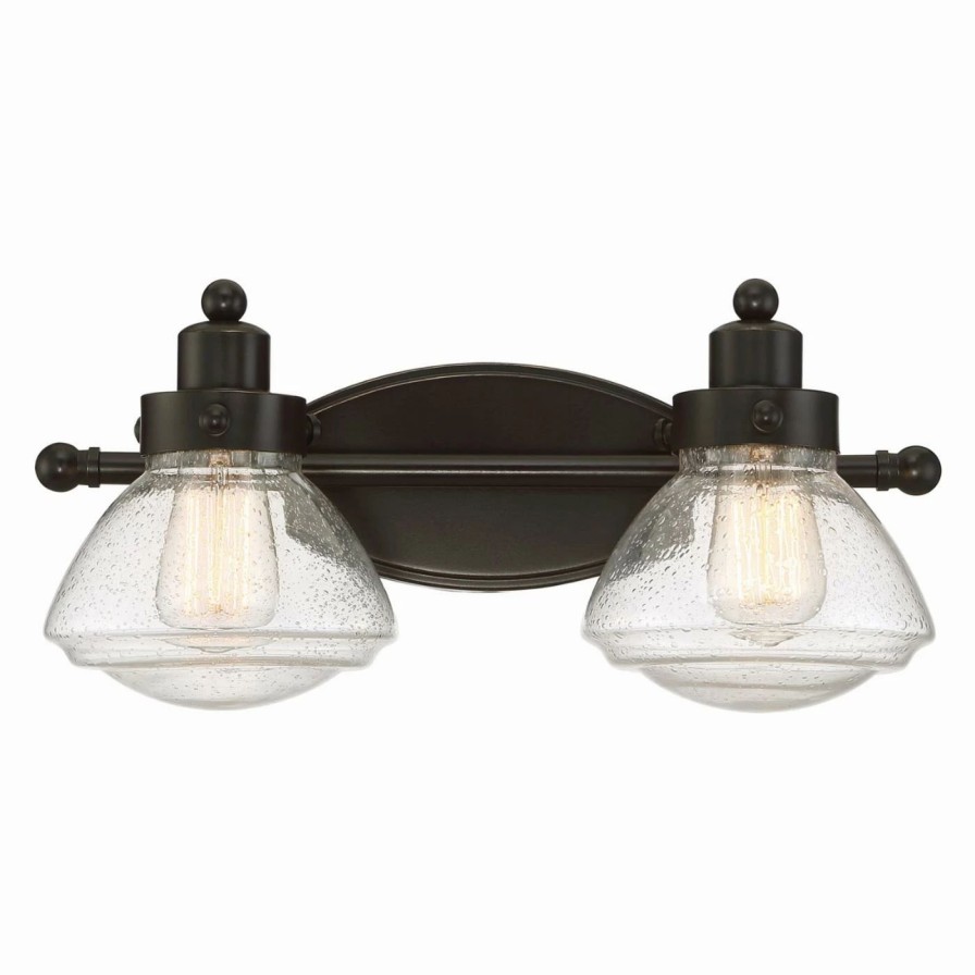 * | Wholesale Transitional Quoizel Scholar Sch8602Pn 2 Light Bathroom Vanity Light