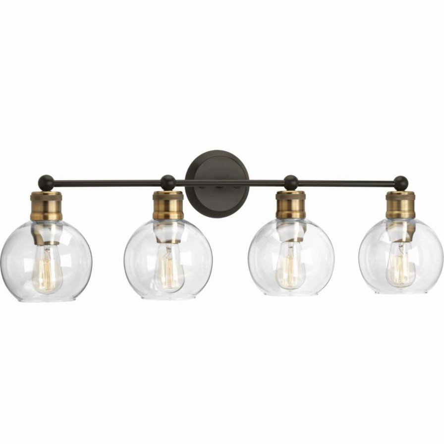 * | Best Deal Transitional Progress Lighting Hansford 4 Light Bathroom Vanity Light