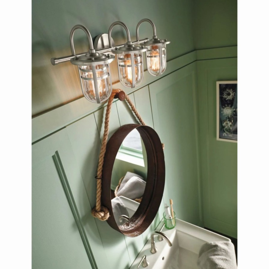 * | Discount Transitional Kichler Caparros 45133Ni Bathroom Vanity Light