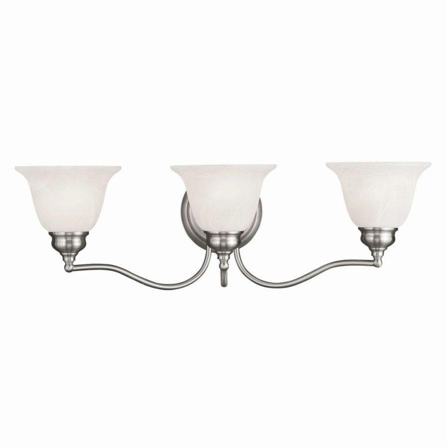 * | Coupon Livex Lighting Traditional Livex Essex 1353-91 3-Light Bath Light In Brushed Nickel