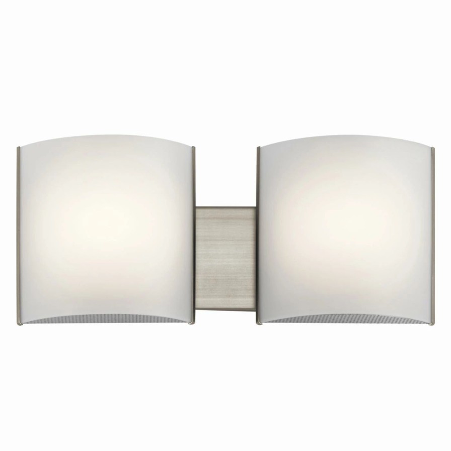 * | Budget Transitional Kichler 10798 2 Light Led Bath Light