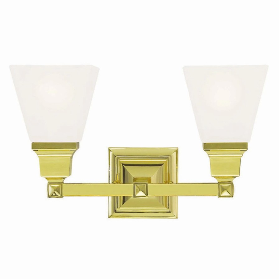 * | Cheap Traditional Livex Lighting Mission 1032 2 Light Bathroom Vanity Light