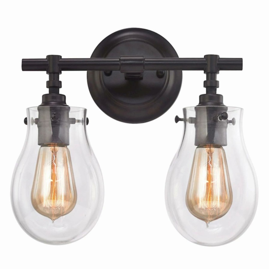 * | Cheapest Industrial Elk Lighting Jaelyn 319 2 Light Bathroom Vanity Light