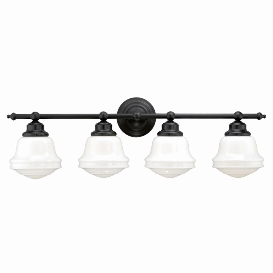 * | Flash Sale Industrial Vaxcel Huntley W017 4 Light Bathroom Vanity Light