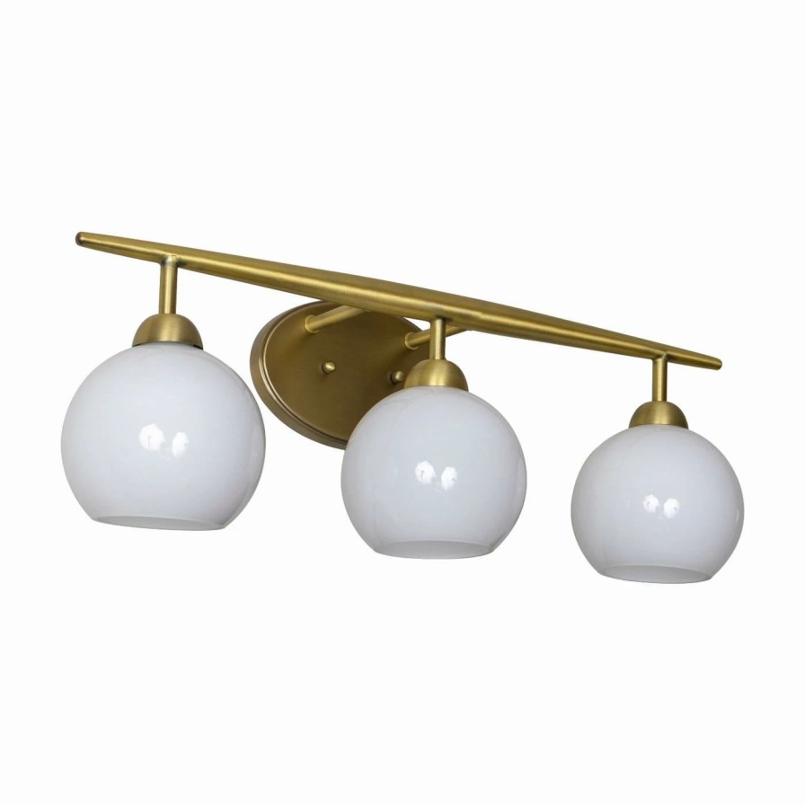 * | Coupon Modern / Contemporary Decor Therapy Michael Milk 3 Light Bathroom Vanity Light