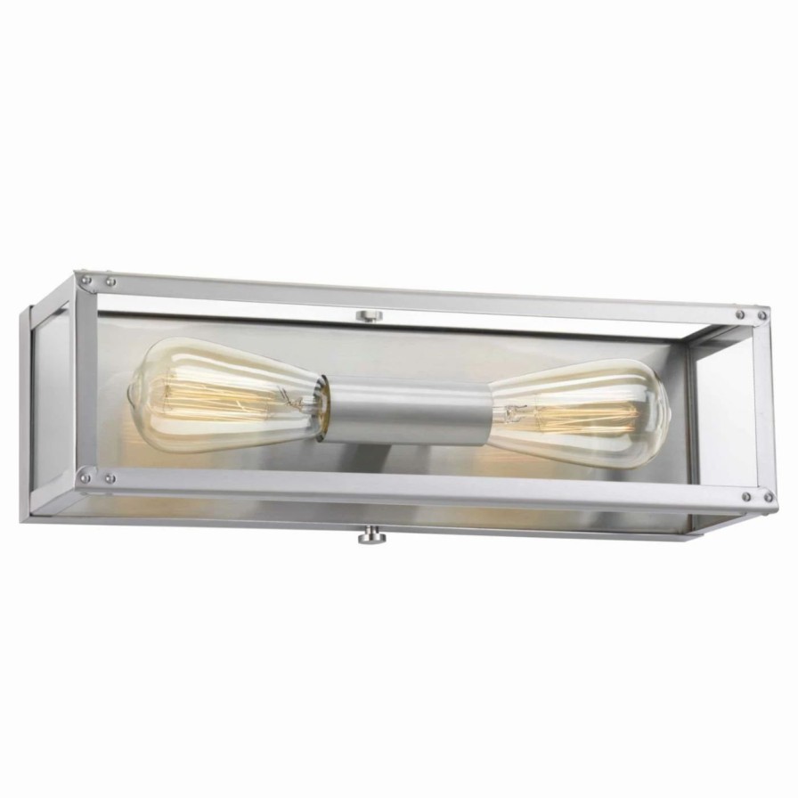 * | Budget Industrial Progress Lighting Union Square 2 Light Bathroom Vanity Light