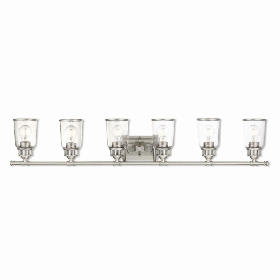 * | Best Deal Transitional Livex Lighting Lawrenceville 6 Light Bathroom Vanity Light