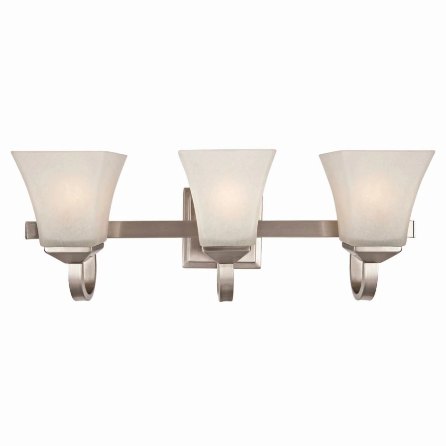 * | Best Reviews Of Traditional Design House 514760 Torino 3-Light Vanity Light Satin Nickel Finish