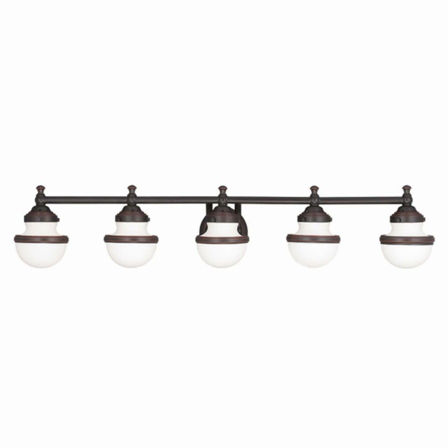 * | Best Sale Livex Lighting Rustic / Southwestern Livex Oldwick 5715 Bathroom Vanity Light