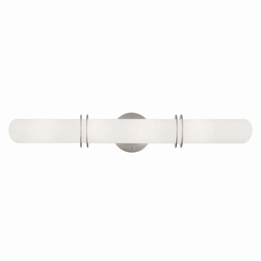 * | Coupon Livex Lighting Modern / Contemporary Livex Pelham 1904-91 4-Light Bath Light In Brushed Nickel