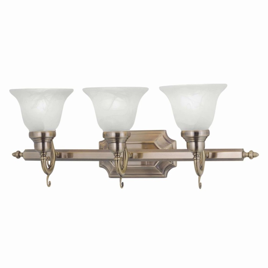 * | Promo Livex Lighting Traditional Livex French Regency 1283-01 Bath Vanity 25W In. Antique Brass