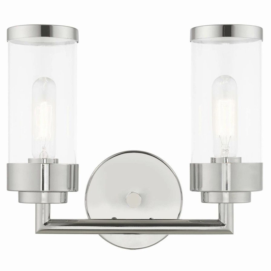 * | Outlet Transitional Livex Lighting Hillcrest 2 Light Bathroom Vanity Light