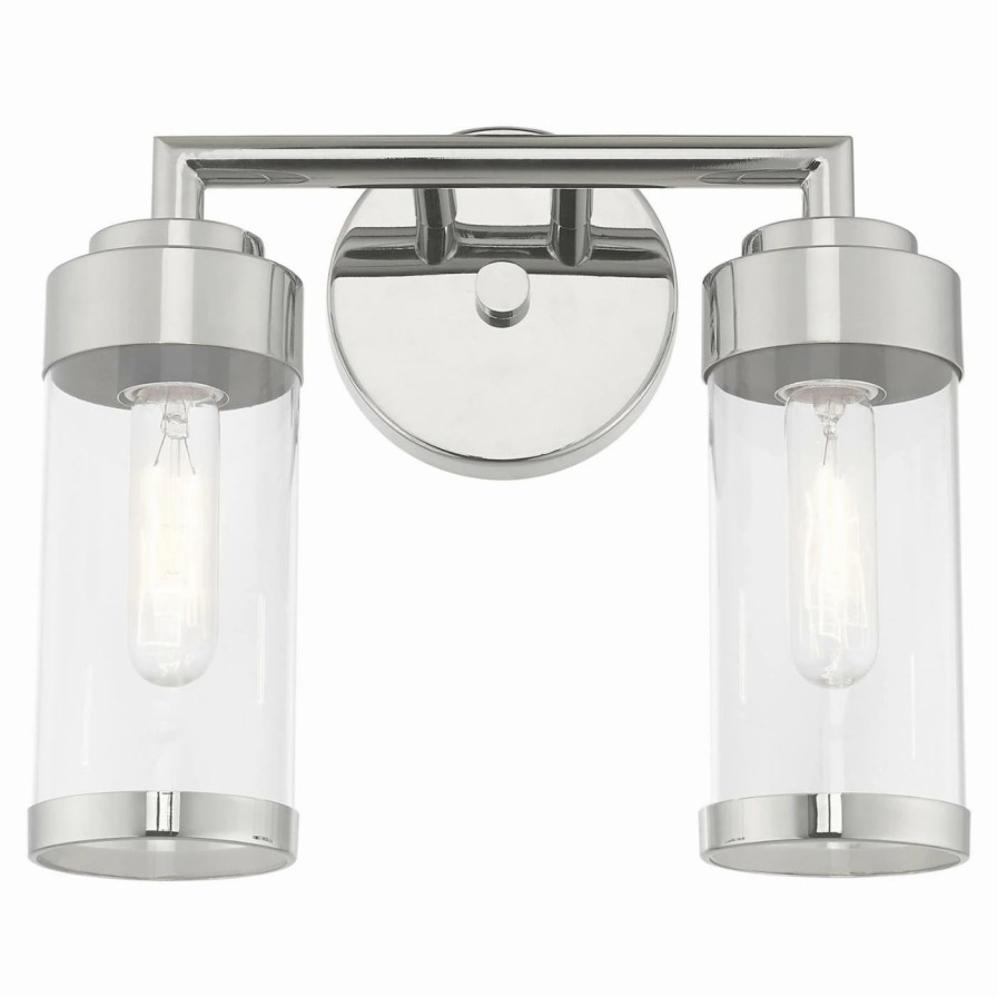 * | Outlet Transitional Livex Lighting Hillcrest 2 Light Bathroom Vanity Light