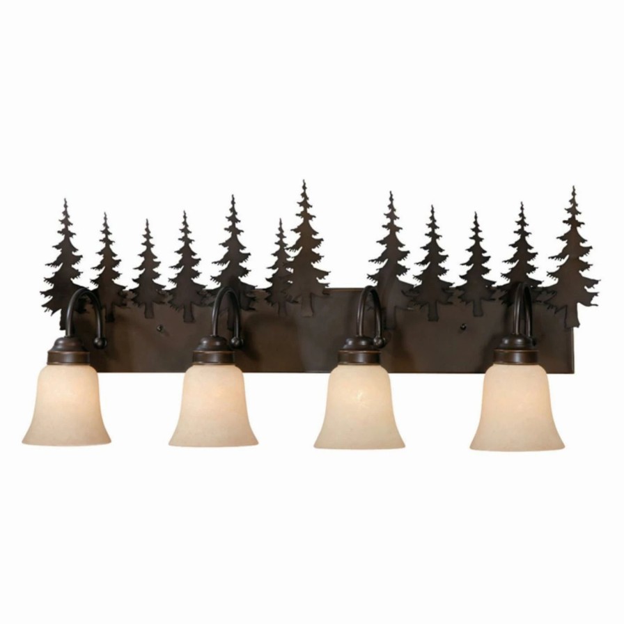 * | Coupon Rustic / Southwestern Vaxcel Yosemite 4-Light Vanity 33W In. Burnished Bronze