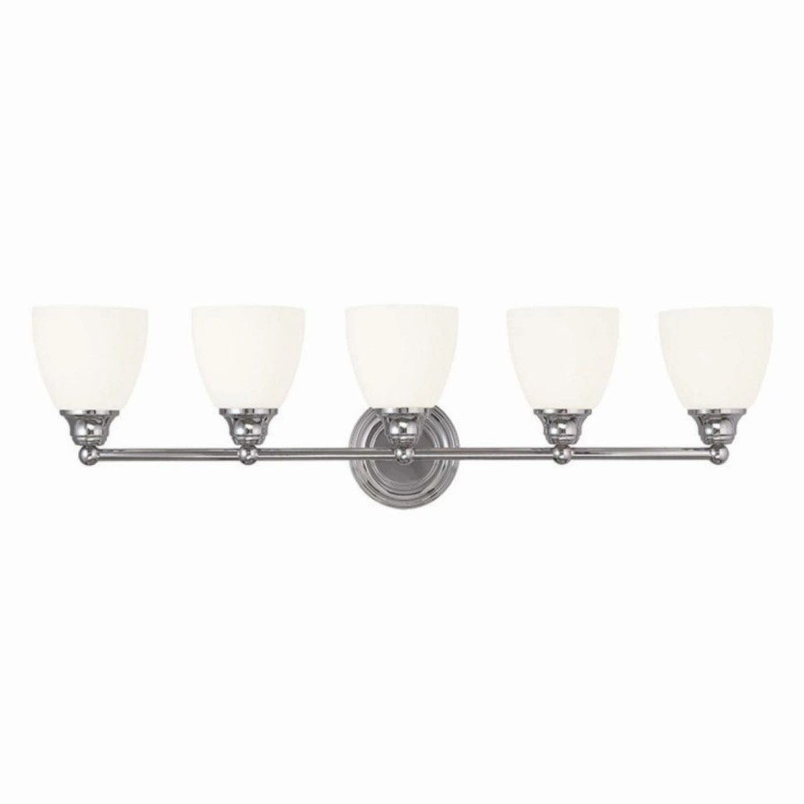 * | Budget Traditional Livex Lighting Somerville 13665 5 Light Bathroom Vanity Light