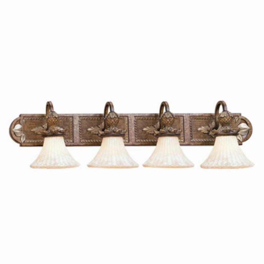 * | Best Sale Livex Lighting Traditional Livex Savannah 8455-57 Vanity Light Venetian Patina 40-Watt In.