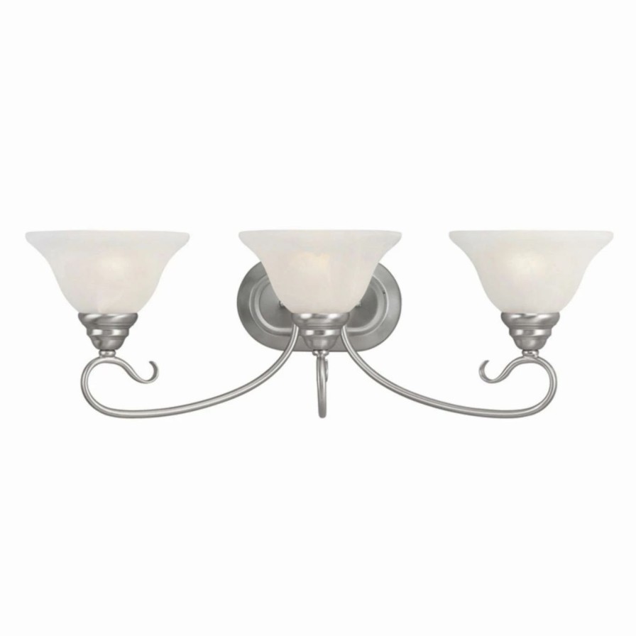 * | Discount Livex Lighting Traditional Livex Coronado 6103-91 Vanity Light Brushed Nickel 26.5W In.