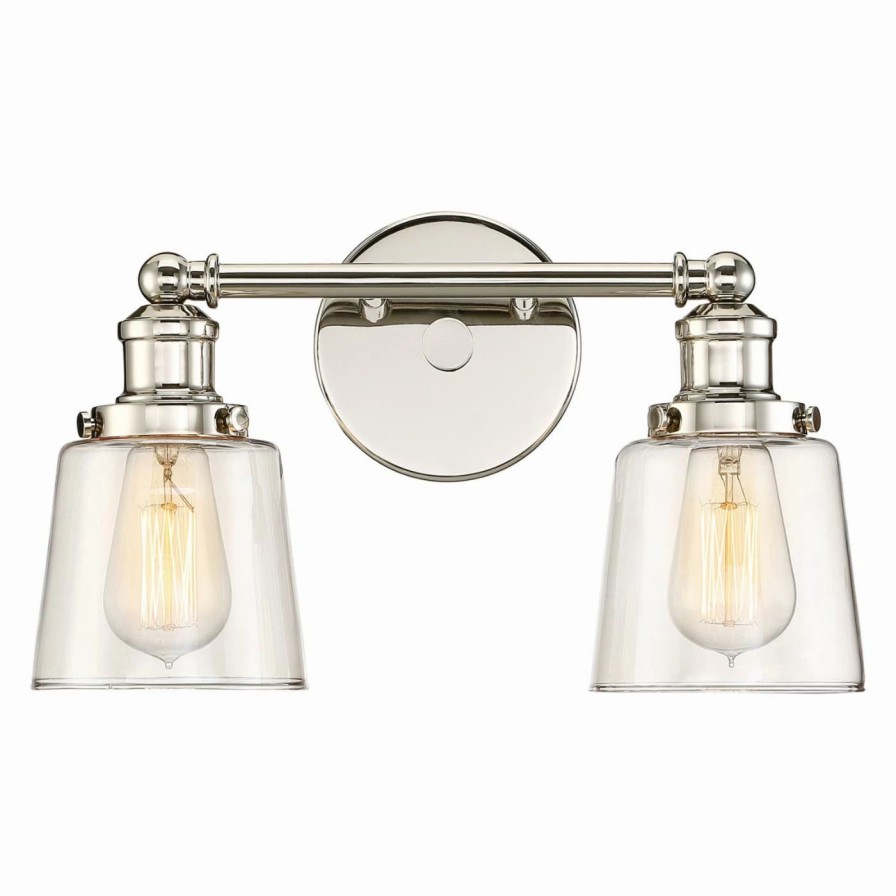 * | Cheapest Transitional Quoizel Union Uni8602Pk 2 Light Bathroom Vanity Light