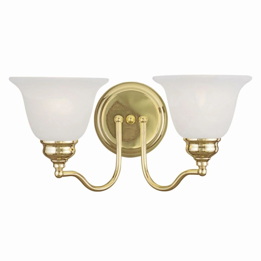 * | Top 10 Livex Lighting Traditional Livex Essex 1352-02 2-Light Bath Light In Polished Brass