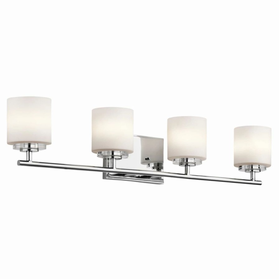 * | Cheapest Transitional Kichler Ohara 45503Ch 4 Light Bathroom Vanity Light