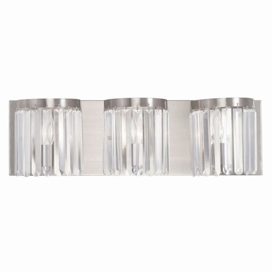 * | Brand New Glam Livex Lighting Ashton 50533 3 Light Bathroom Vanity Light